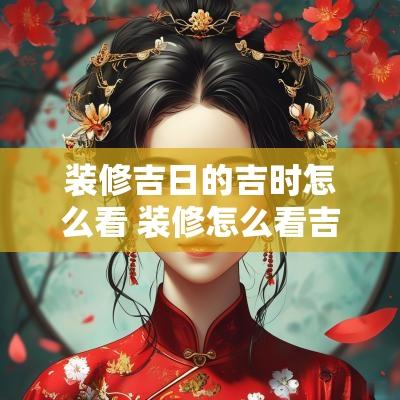 装修吉日的吉时怎么看 装修怎么看吉日