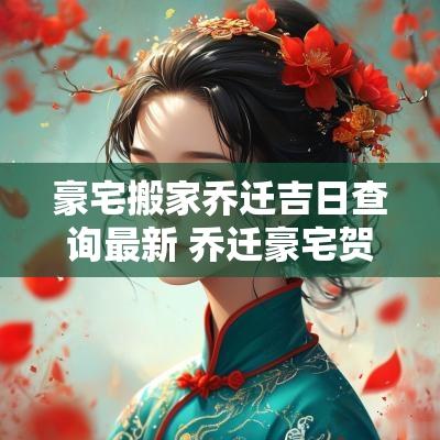 豪宅搬家乔迁吉日查询最新 乔迁豪宅贺词