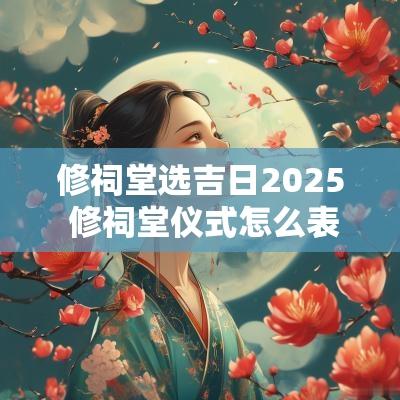 修祠堂选吉日2025 修祠堂仪式怎么表达