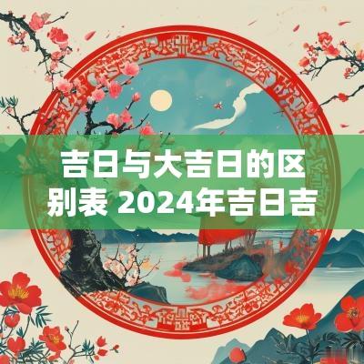 吉日与大吉日的区别表 2025年吉日吉时大全表