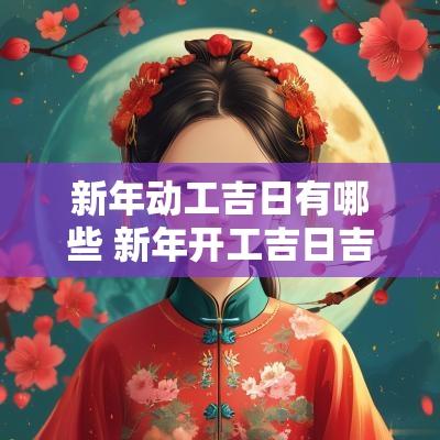 新年动工吉日有哪些 新年开工吉日吉时