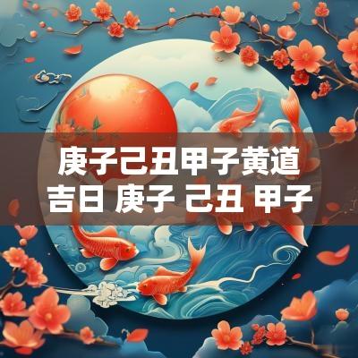 庚子己丑甲子黄道吉日 庚子 己丑 甲子