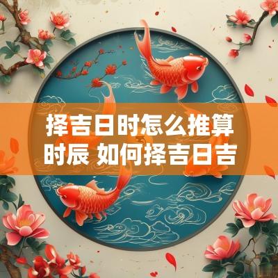 择吉日时怎么推算时辰 如何择吉日吉时最准确