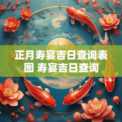正月寿宴吉日查询表图 寿宴吉日查询