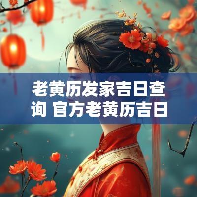 老黄历发家吉日查询 官方老黄历吉日查询黄道吉日