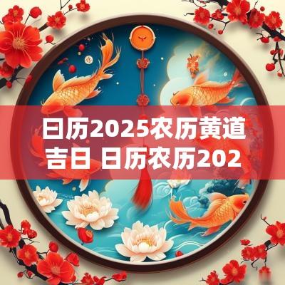 曰历2025农历黄道吉日 日历农历2025黄道吉日