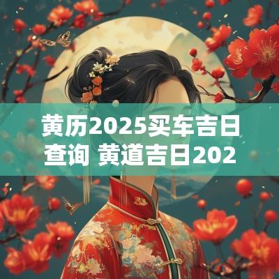 黄历2025买车吉日查询 黄道吉日2025年老黄历