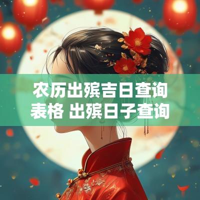 农历出殡吉日查询表格 出殡日子查询黄历2025年
