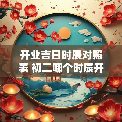 开业吉日时辰对照表 初二哪个时辰开业最好