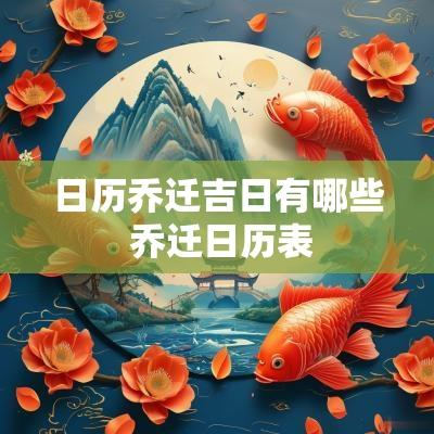 日历乔迁吉日有哪些 乔迁日历表