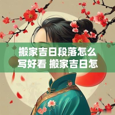 搬家吉日段落怎么写好看 搬家吉日怎么选择时辰