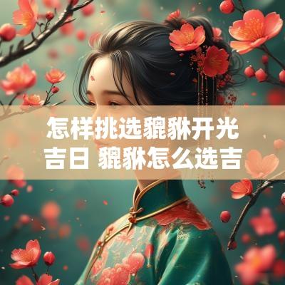 怎样挑选貔貅开光吉日 貔貅怎么选吉日