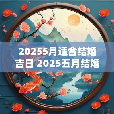 20255月适合结婚吉日 2025五月结婚吉日查询