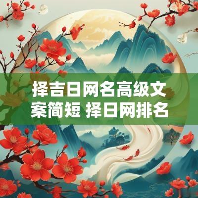 择吉日网名高级文案简短 择日网排名