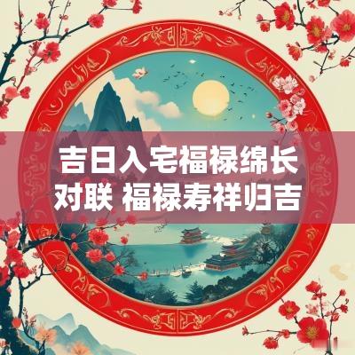 吉日入宅福禄绵长对联 福禄寿祥归吉宅下联
