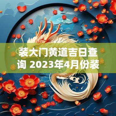 装大门黄道吉日查询 2025年4月份装大门的黄道吉日查询