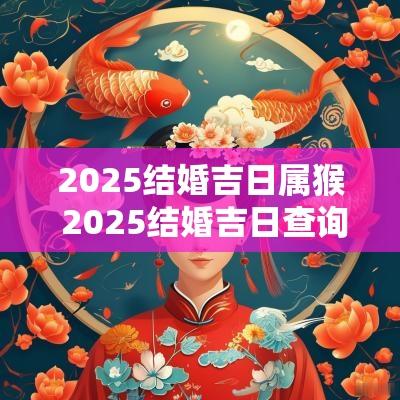 2025结婚吉日属猴 2025结婚吉日查询