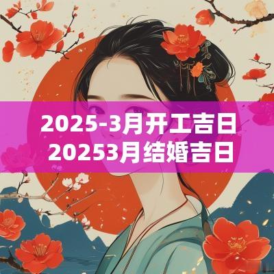 2025-3月开工吉日 20253月结婚吉日查询
