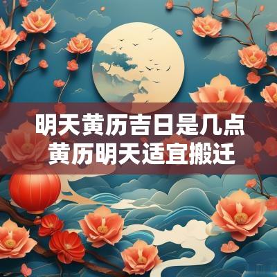 明天黄历吉日是几点 黄历明天适宜搬迁吗吉利吗