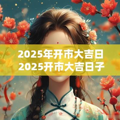 2025年开市大吉日 2025开市大吉日子查询