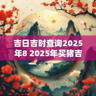 吉日吉时查询2025年8 2025年买猪吉日吉时