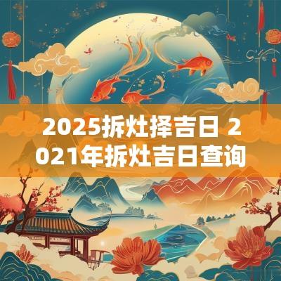 2025拆灶择吉日 2025年拆灶吉日查询