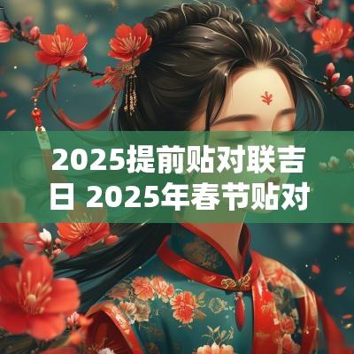 2025提前贴对联吉日 2025年春节贴对联吉日