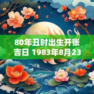 80年丑时出生开张吉日 1983年8月23日丑时生