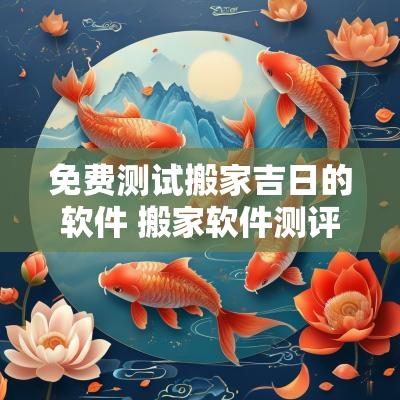 免费测试搬家吉日的软件 搬家软件测评
