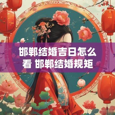 邯郸结婚吉日怎么看 邯郸结婚规矩