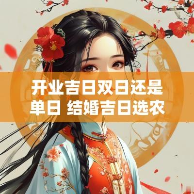 开业吉日双日还是单日 结婚吉日选农历单日还是双日