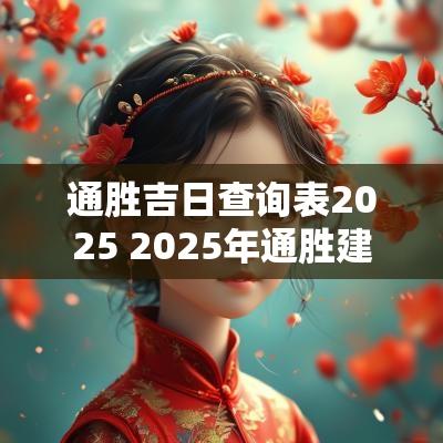 通胜吉日查询表2025 2025年通胜建房吉日