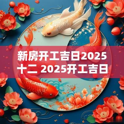 新房开工吉日2025十二 2025开工吉日安排