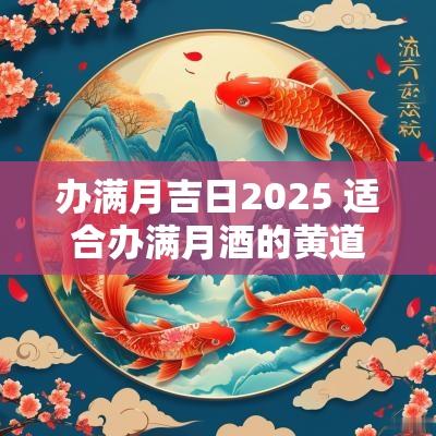 办满月吉日2025 适合办满月酒的黄道吉日