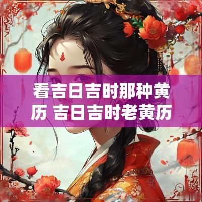 看吉日吉时那种黄历 吉日吉时老黄历查询