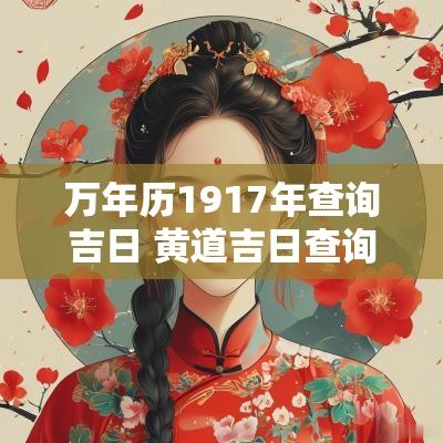 万年历1917年查询吉日 黄道吉日查询1920年