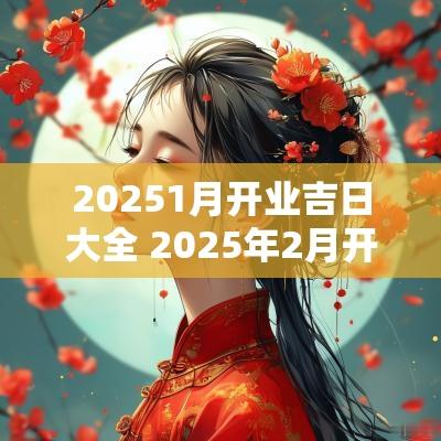 20251月开业吉日大全 2025年2月开业黄道吉日