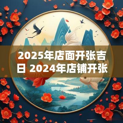 2025年店面开张吉日 2025年店铺开张吉日查询