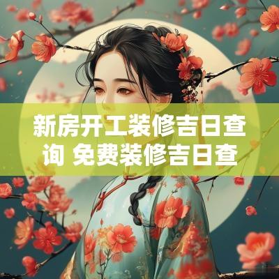 新房开工装修吉日查询 免费装修吉日查询