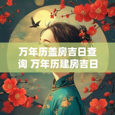 万年历盖房吉日查询 万年历建房吉日