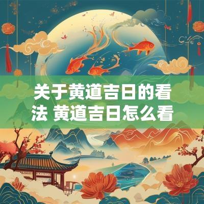 关于黄道吉日的看法 黄道吉日怎么看日子