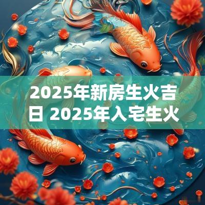 2025年新房生火吉日 2025年入宅生火吉日