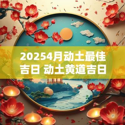 20254月动土最佳吉日 动土黄道吉日2025年4月