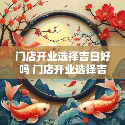 门店开业选择吉日好吗 门店开业选择吉日