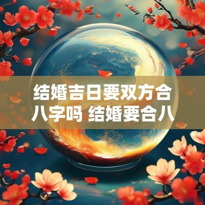 结婚吉日要双方合八字吗 结婚要合八字算日子吗