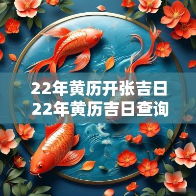 22年黄历开张吉日 22年黄历吉日查询
