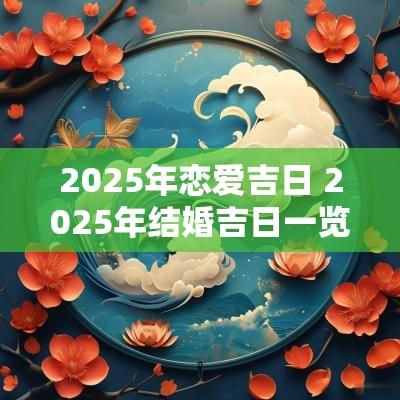 2025年恋爱吉日 2025年结婚吉日一览表