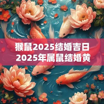 猴鼠2025结婚吉日 2025年属鼠结婚黄道吉日