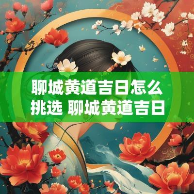 聊城黄道吉日怎么挑选 聊城黄道吉日怎么挑