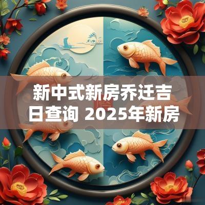 新中式新房乔迁吉日查询 2025年新房乔迁最佳吉日